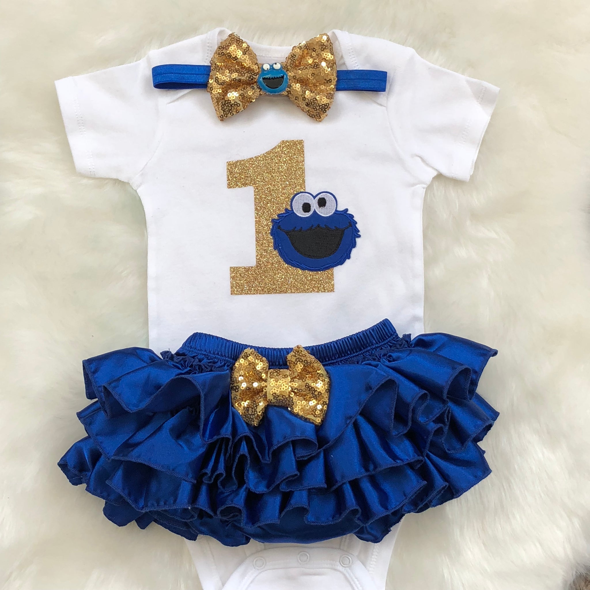 sesame street first birthday outfit girl