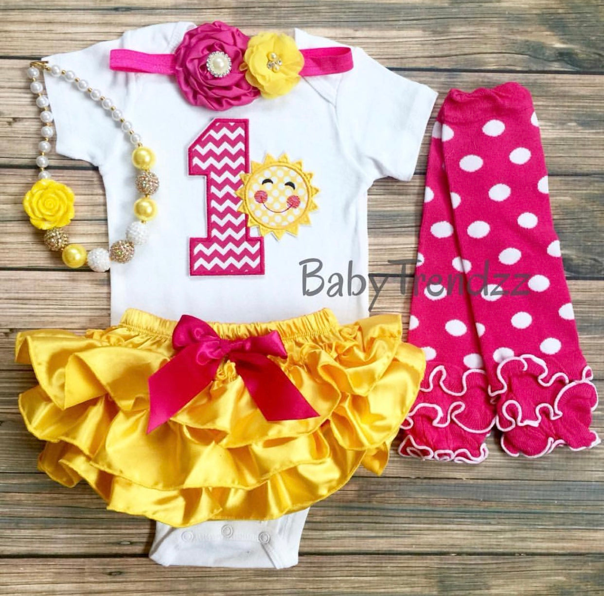sunshine first birthday outfit