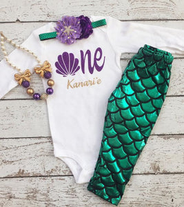 little mermaid 1st birthday outfit