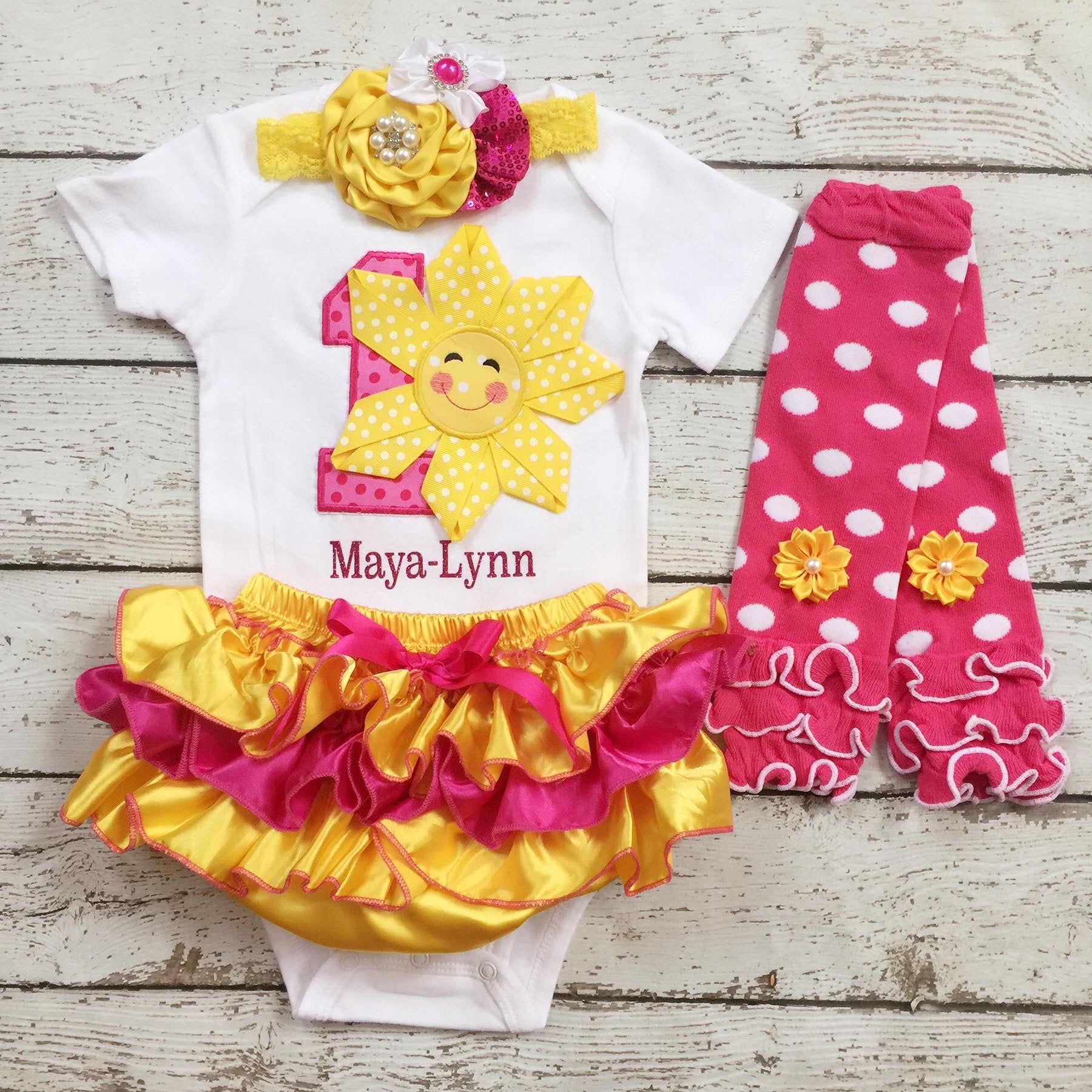 sunshine first birthday outfit