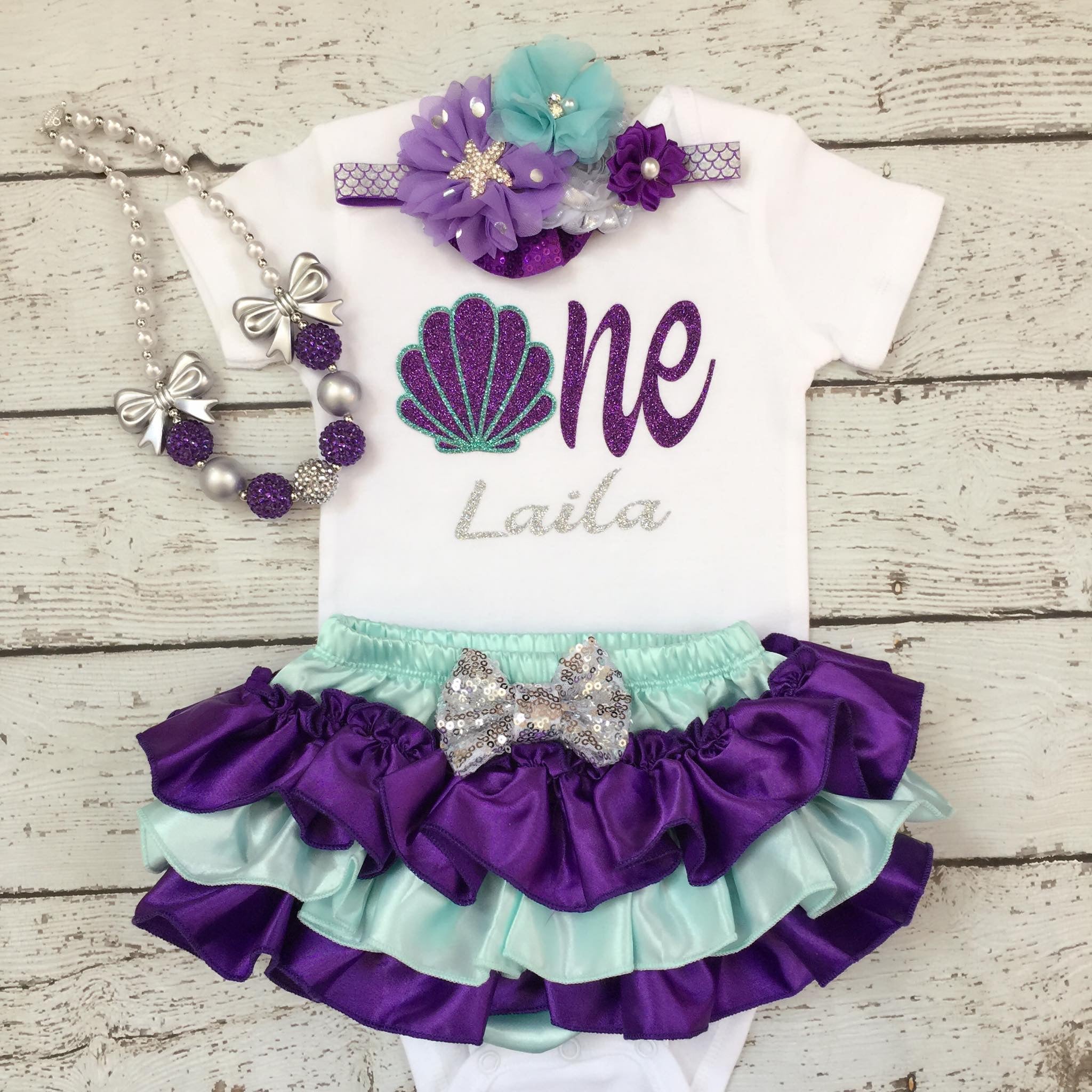 mermaid first birthday outfit