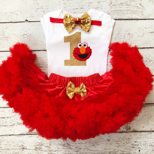 elmo birthday outfit for girl