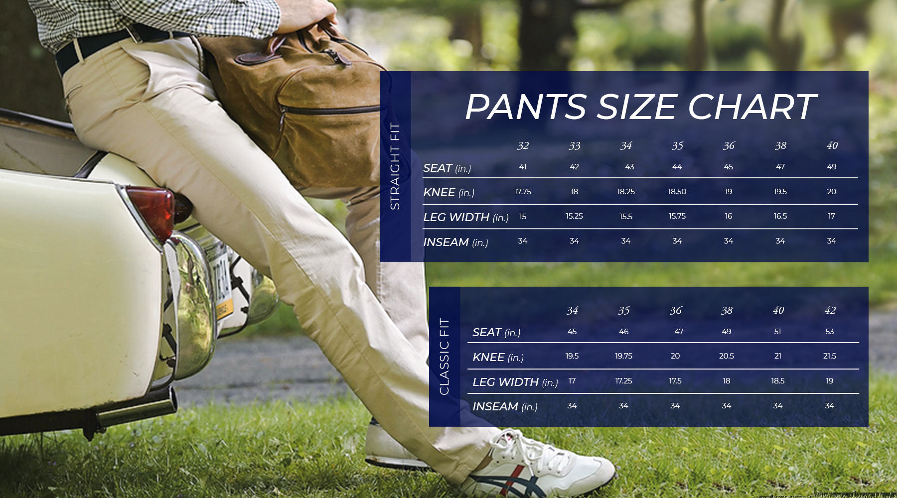 Pants Size Chart