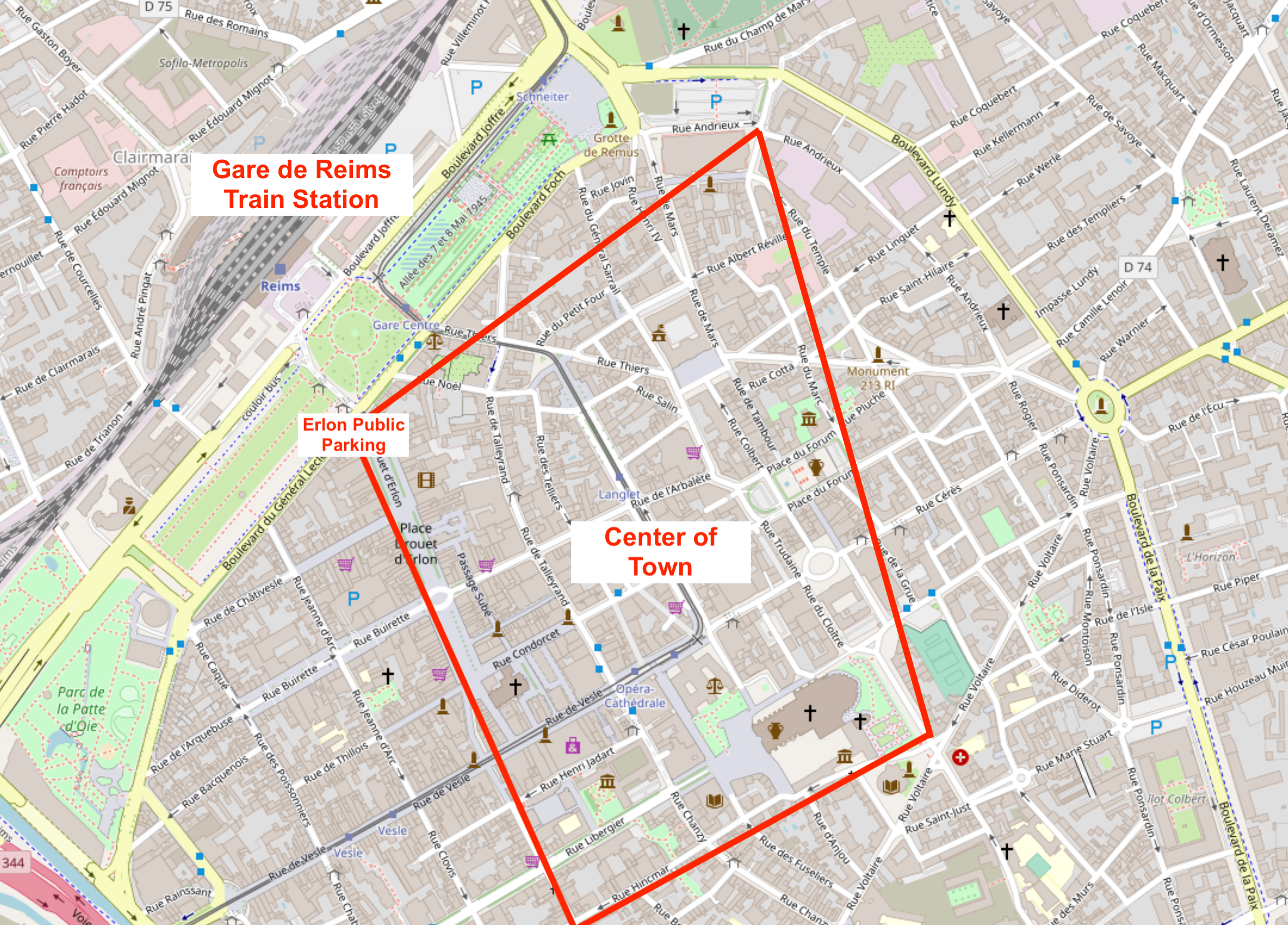 map of reims