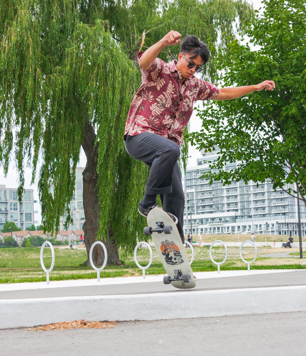 Fireball Artist Series Skateboard Ollie Over Curb