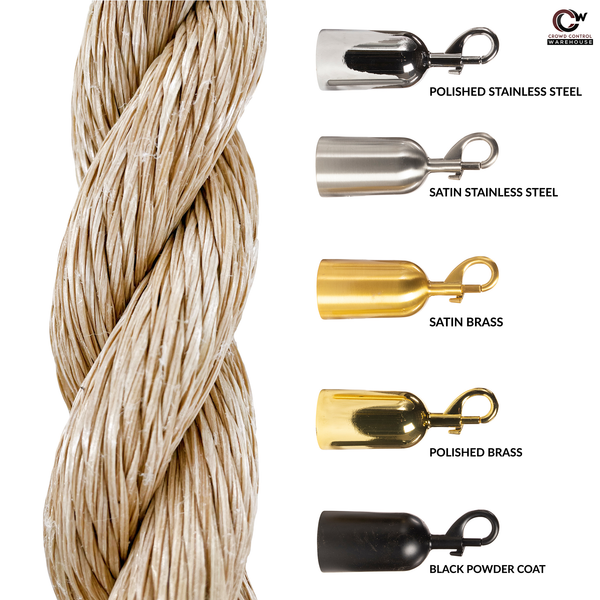 Red Crowd Control Rope for Hotel Lobby Decorative, Party Braided Twist Rope  for VIP Stanchion/Queue Line with Hooks, Hemp Rope Barrier (Color : Gold