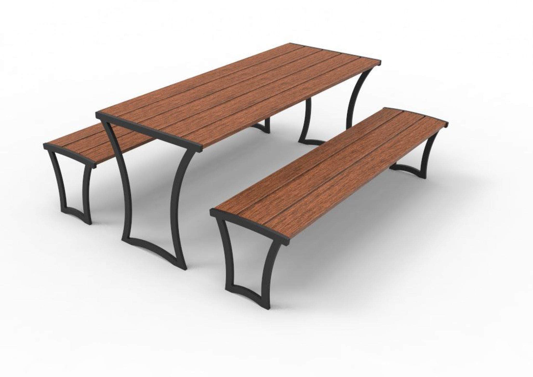 Madison Table With Ipe Wood Plank Top Crowd Control Warehouse