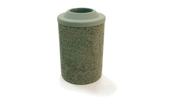 53 Gallon Commercial Concrete Square Trash Receptacle with Push