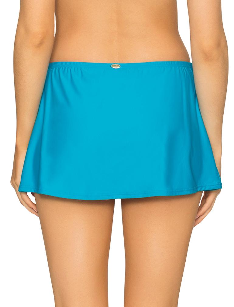 blue swim skirt