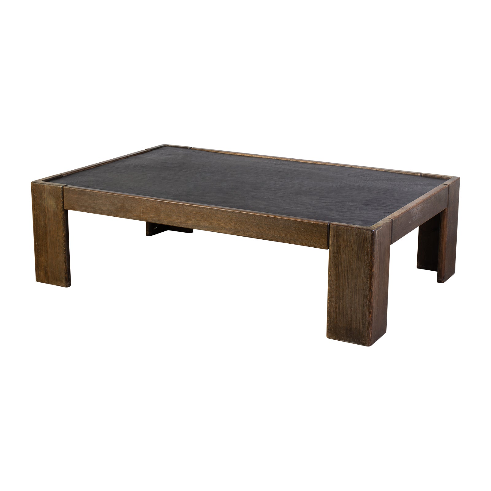 1960s Rectangular Oak And Slate Coffee Table The Vault Sydney