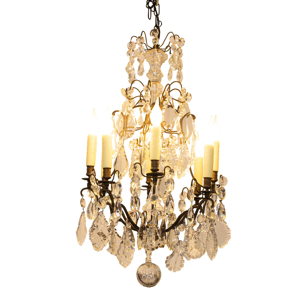 french brass crystal chandelier