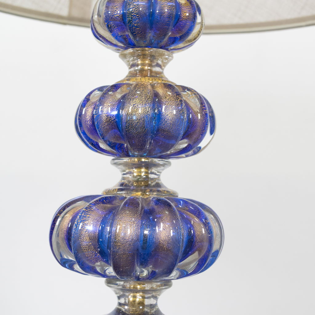 Pair of MidCentury Blue Murano Lamps The Vault Sydney