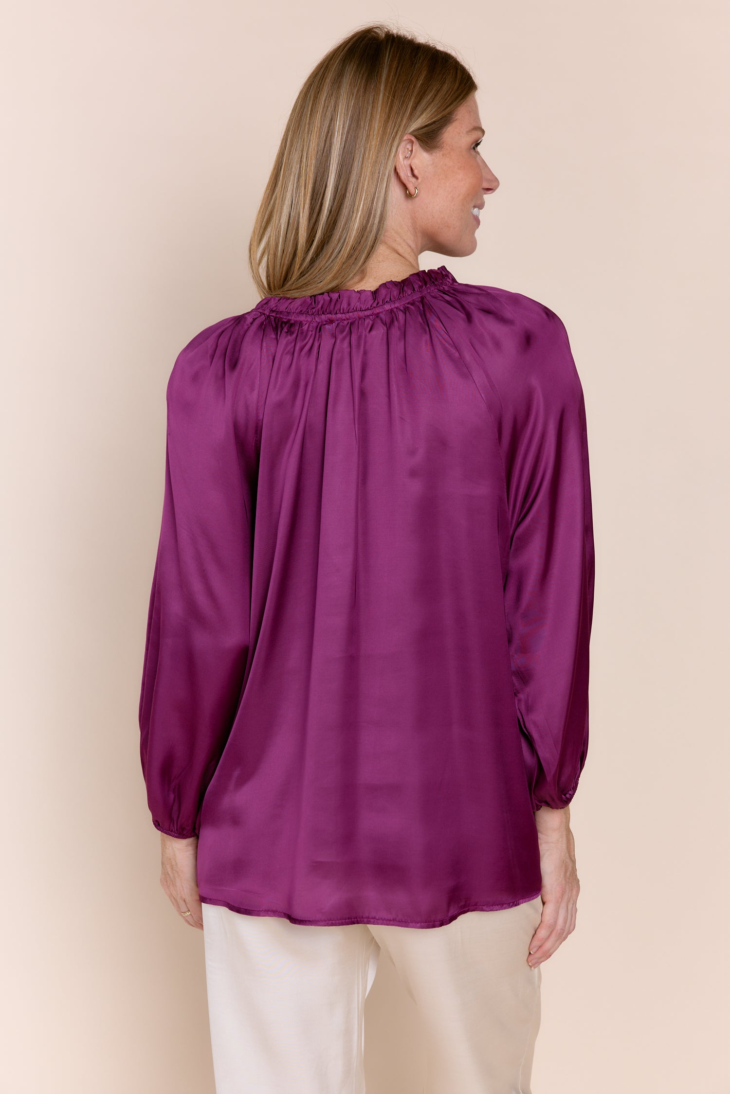 Gabriella Long Sleeve Silk Pyjamas Pink