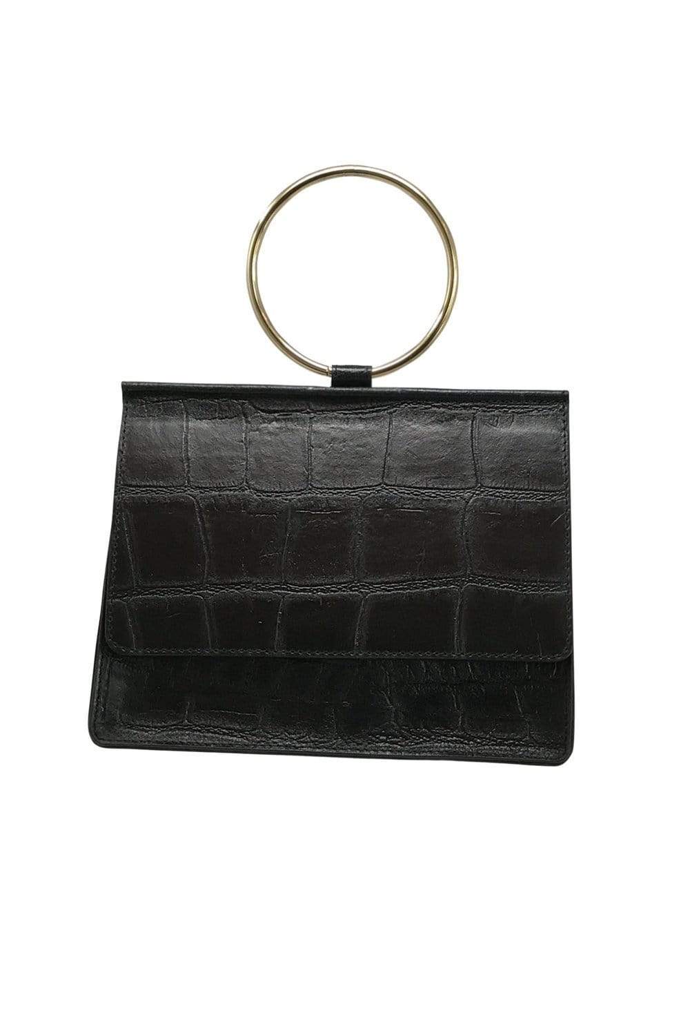 Sofia Chain Strap Purse I Sassy Black Emboss Chain Strap Shoulder Bag