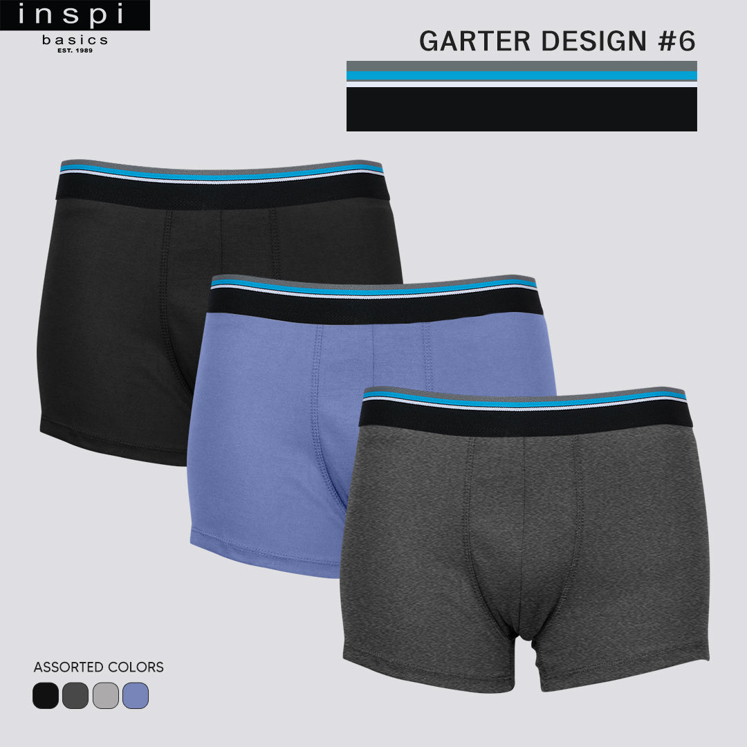 INSPI Basics 3pcs Premium Cotton Boxer Brief for Men Underwear Comfy B