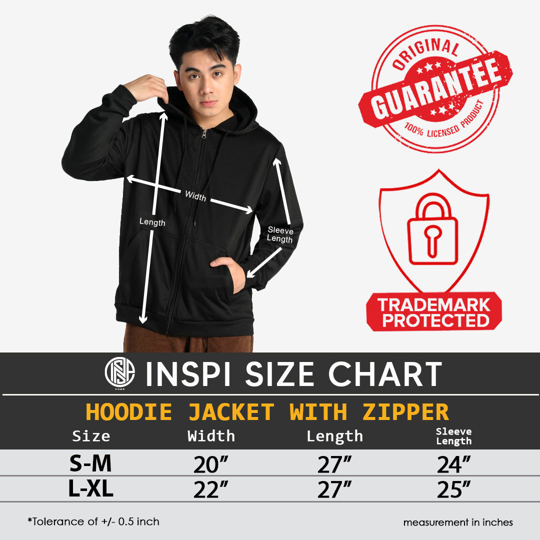 INSPI Plain Hoodie Jacket For Men with Pockets and Zipper Korean Tops