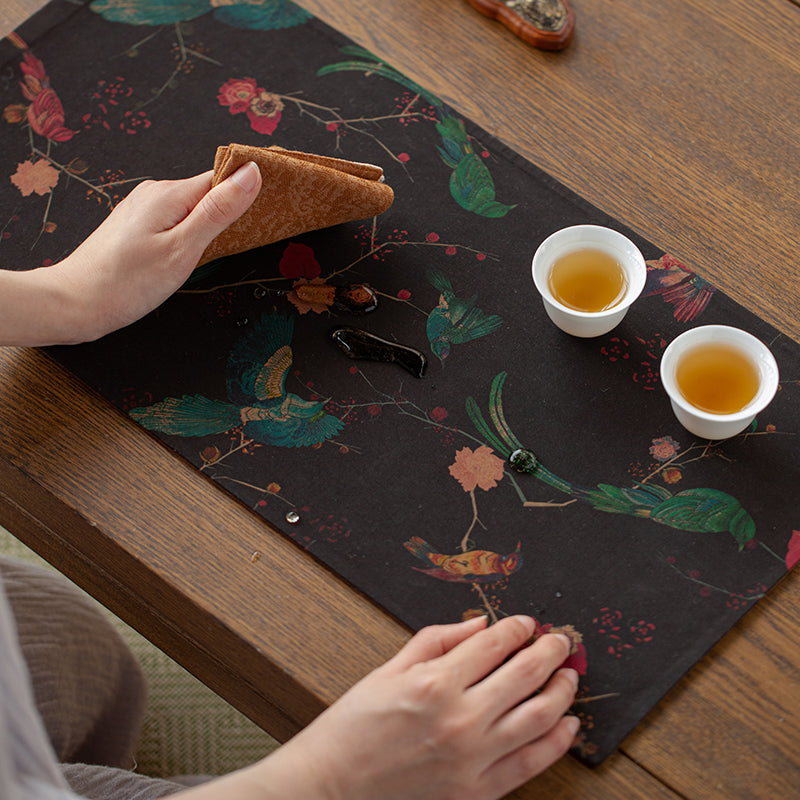 Fragrant Cloud Yarn Silk Tea Table Mat Light Chinese Table