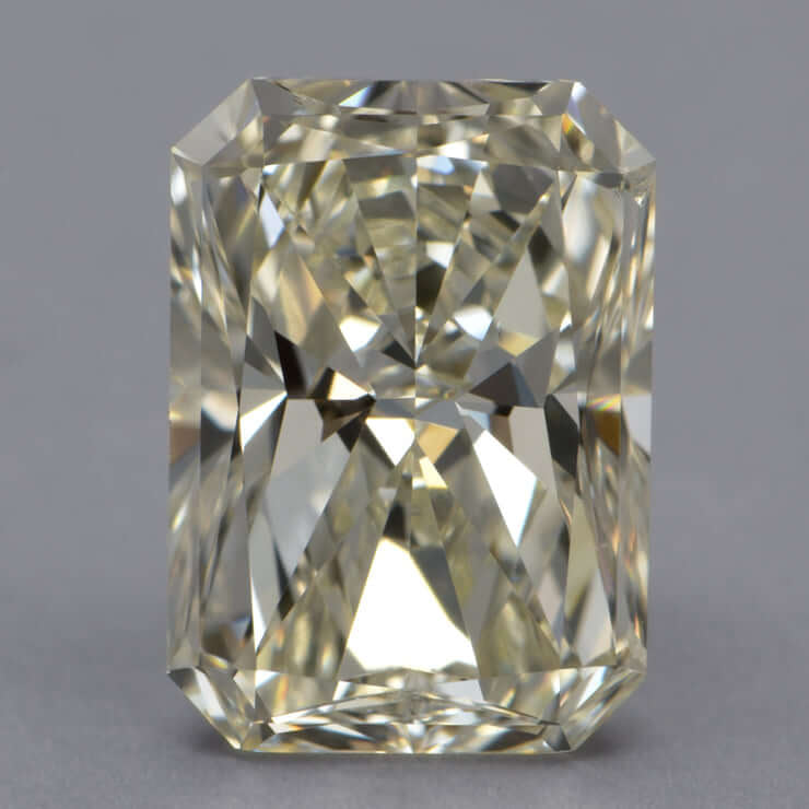 Radiant cut GIA certified fancy yellow/brown  diamond