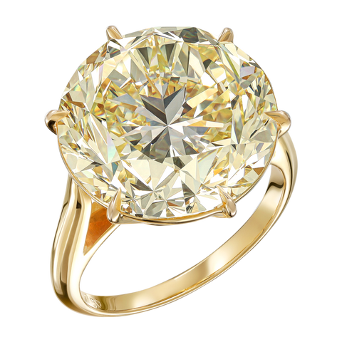 Gold and 16.10ct Fancy Yellow Diamond Ring