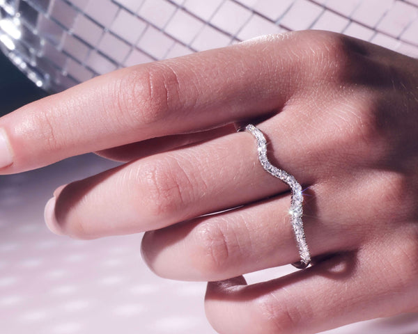 Liminal, high jewellery diamond double ring by Layla Kaisi collection