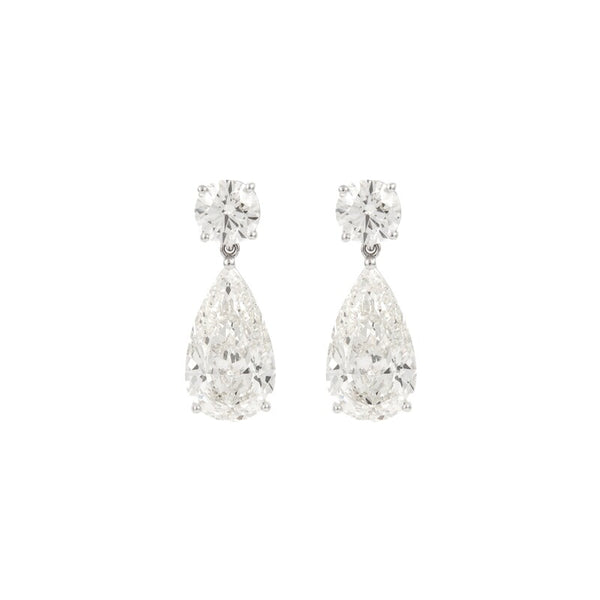 White Gold and 12.49ct Diamond Convertible Earrings