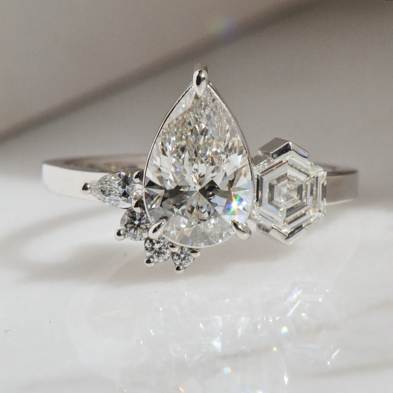 Toi et moi diamond engagement ring by Layla Kaisi Collection