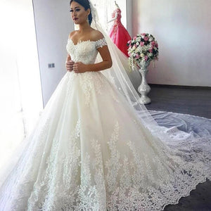 leaf lace wedding dress