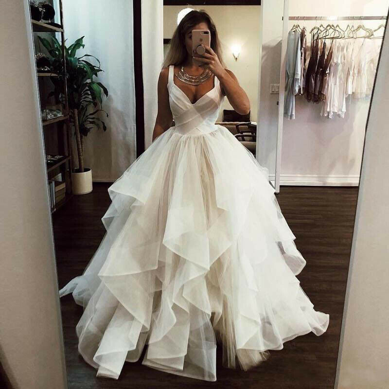 fluffy princess wedding dress