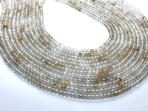 Grey Quartz faceted nugget shape beads