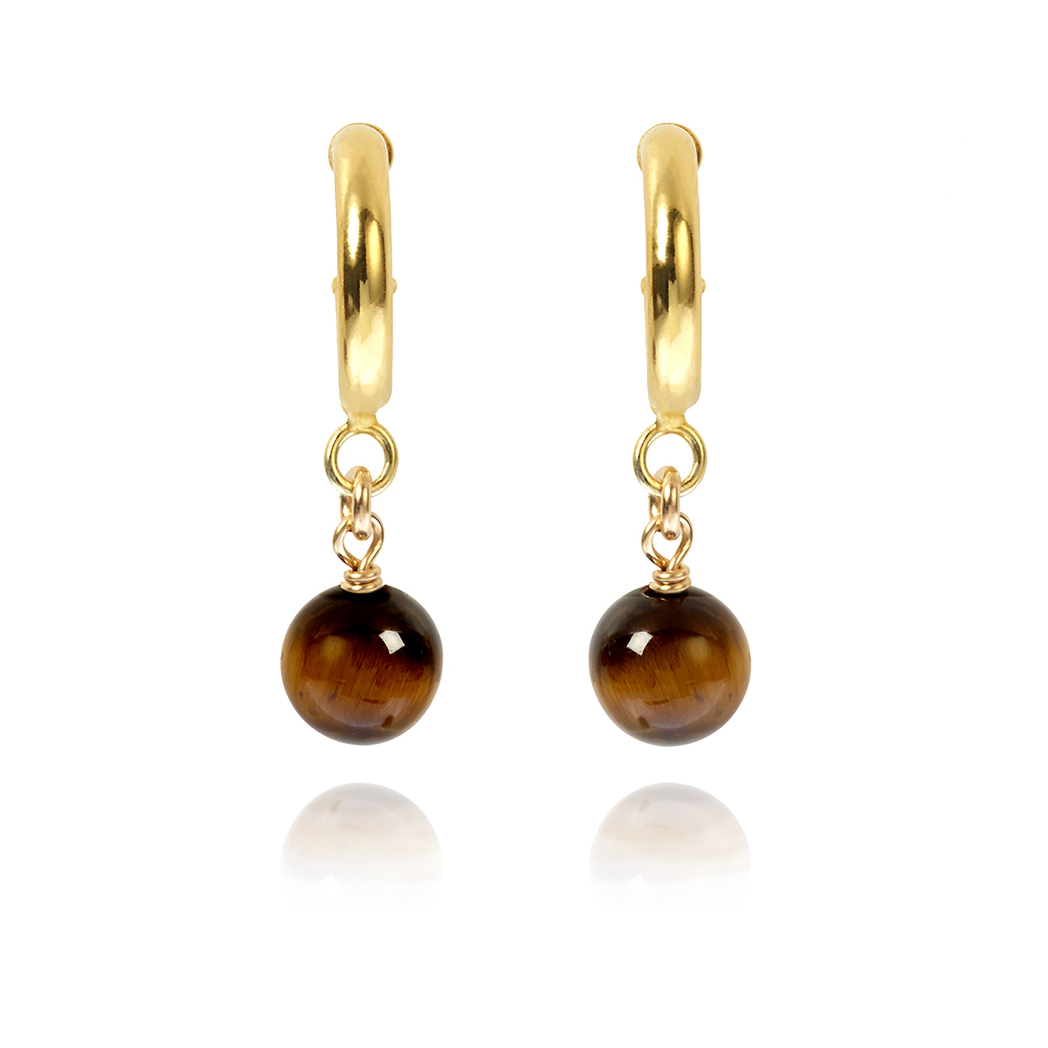 gold tiger eye earrings