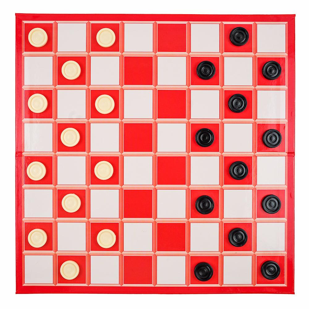 Starter draughts set: pieces and board | Hoyle's of Oxford