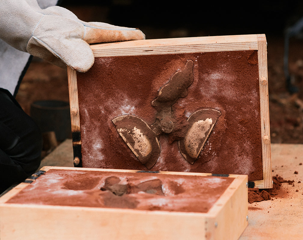 process imagery of handcrafted metalware for devol kitchens by stephanie o'leary