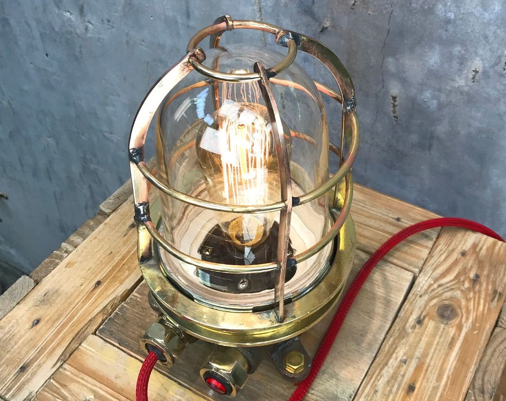 Loomlight Brass Passageway Desk Lamp