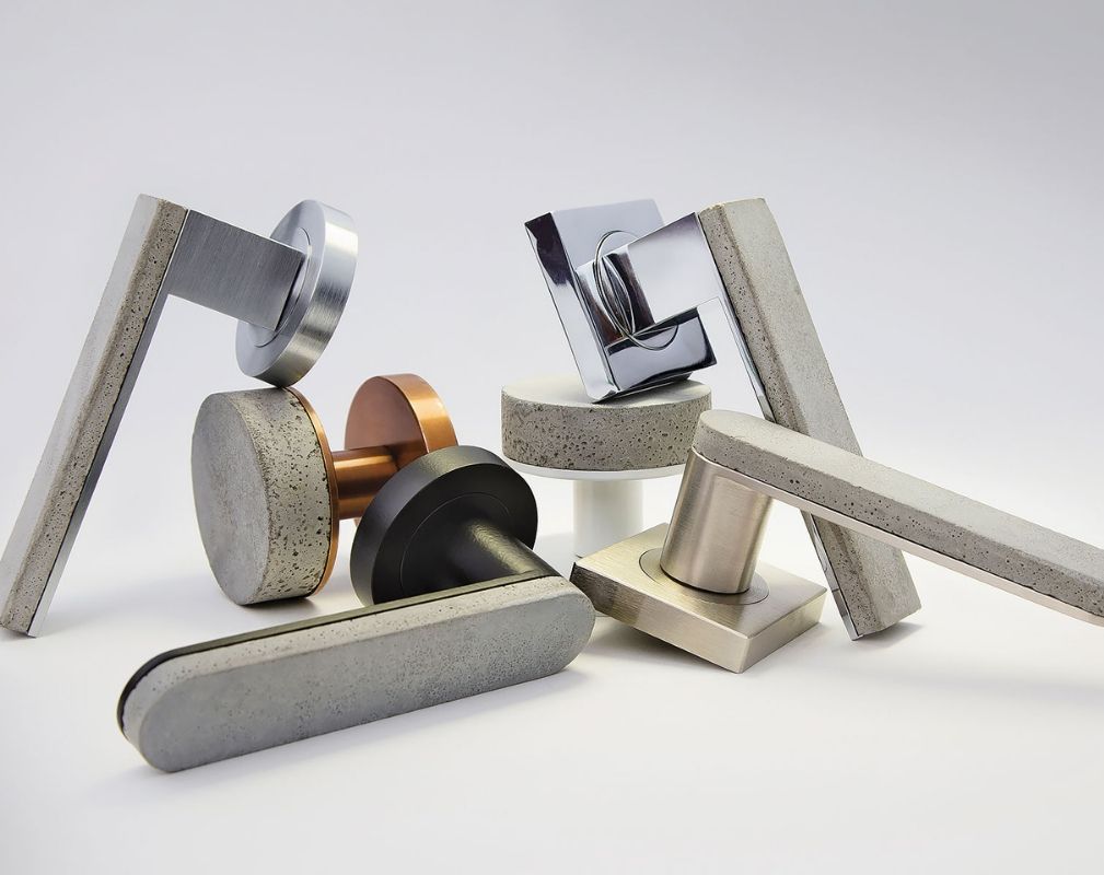 Designer Doorware's Bullet & Stone collection of door handles is made from concrete