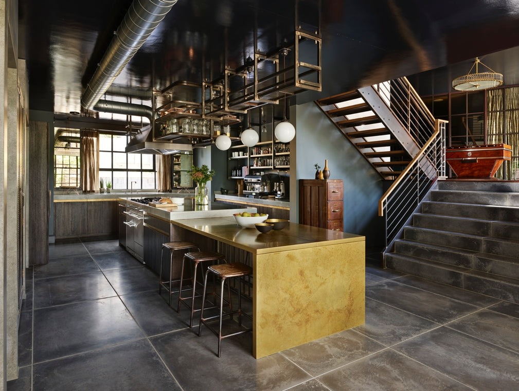 Hetherington Newman Grand Designs Bollindale kitchen features rich colours and industrial designs