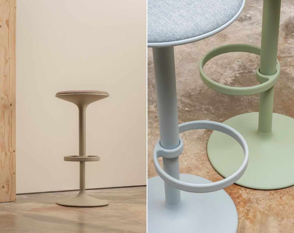 Hula Bar stool for Andreu World by Benjamin Hubert 3