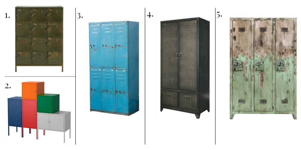 5 industrial style lockers and cabinets for a warehouse home or industrial living space