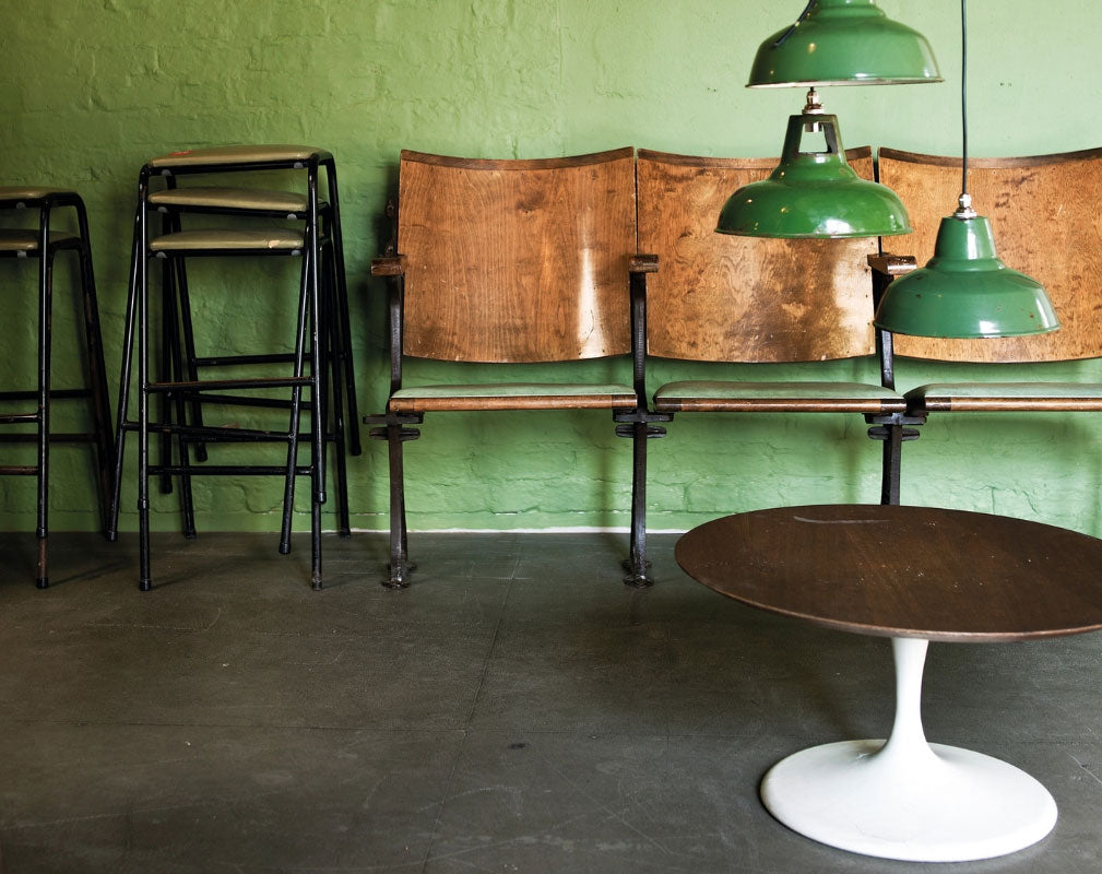 Reconditioned cinema seats as featured in the book Reclaiming Style by Maria Speake and Adam Hills of Retrouvius