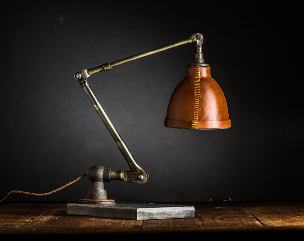 vintage leather lamp from felix lighting specialists