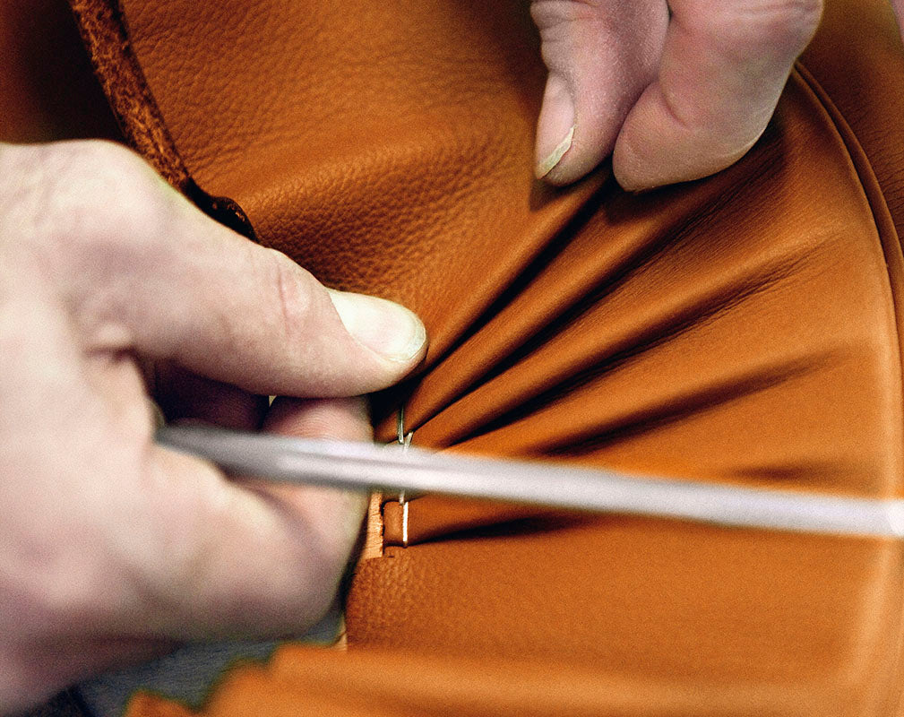 production of leather at the poltrona frau workshop