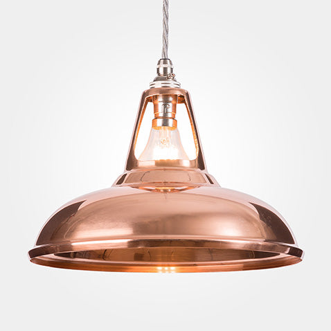 Copper coolicon pendant from Artifact Lighting.