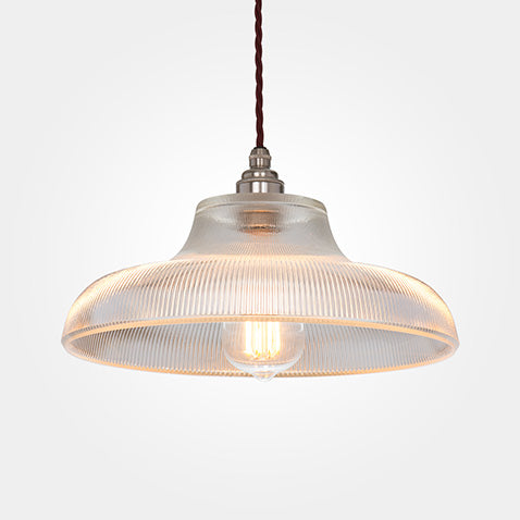 reeded factory style pendant light from artifact lighting