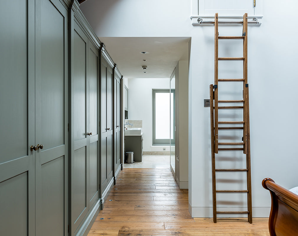 Expansive hallway with natural light.