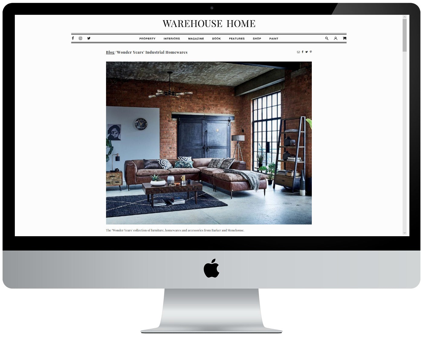 Warehouse home website screenshot