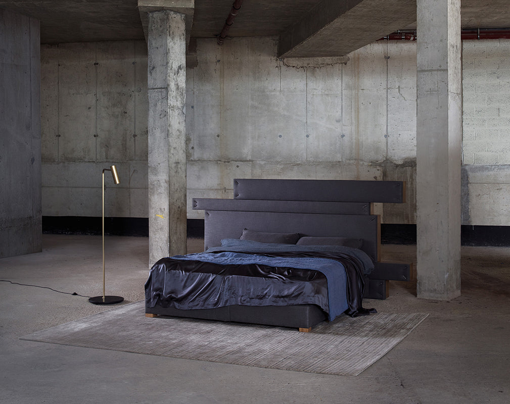 bedroom scheme in an abandoned industrial conversion
