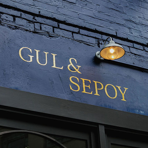 exterior signage of indian restaurant gul & sepoy