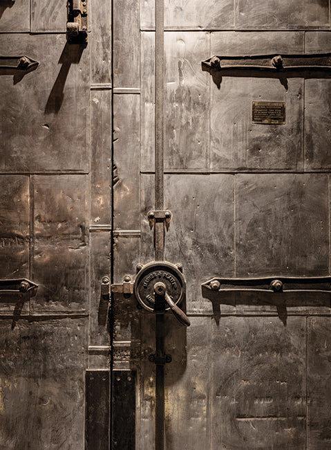 detail of industrial fire doors as featured in this london warehouse conversion