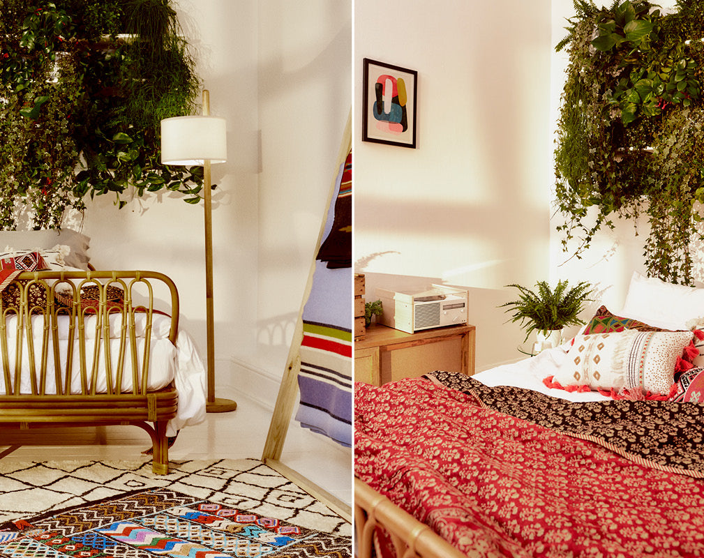 rattan, timber and wicker feature in the new homeware collection for urban outfitters