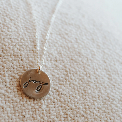 Joy Script Necklace