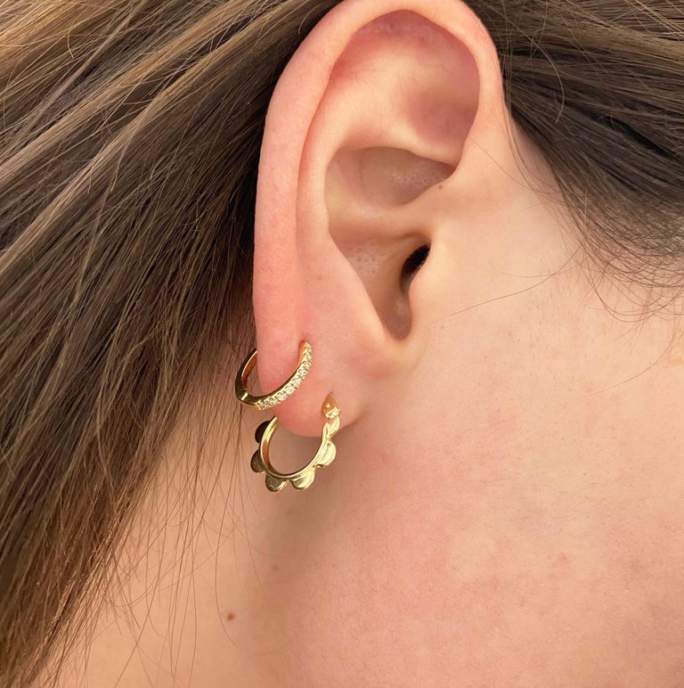 Buy Triple Hoop Earrings Small Hoop Earrings Huggie Earrings Gold Hoops CZ  Earrings Triple Strand Hoop Earrings Diamond Hoop Earrings Gold Tiny Hoops  at Amazon.in